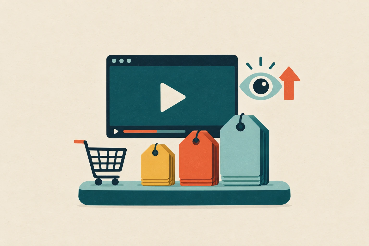 Illustration of BoostMe.com YouTube view packages with price tags and video player